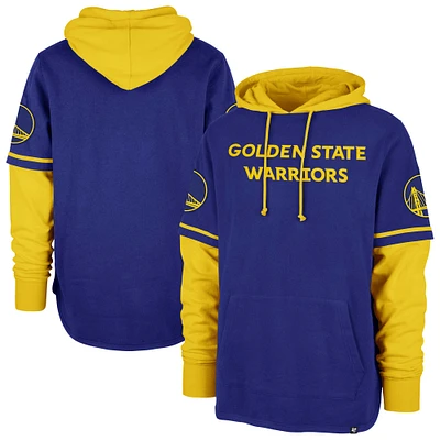 Men's '47 Royal Golden State Warriors Trifecta Shortstop Pullover Hoodie