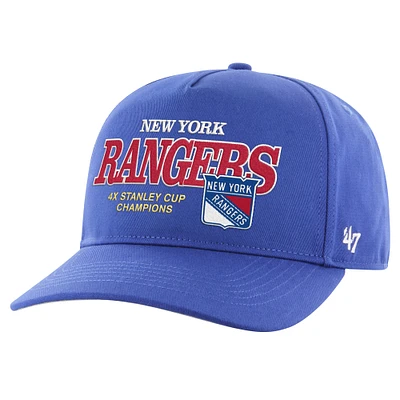 Men's '47 Blue New York Rangers 4X Stanley Cup Champions Penalty Box Hitch Adjustable Hat