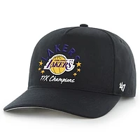Men's '47 Black Los Angeles Lakers Champs Global Star Hitch Adjustable Hat