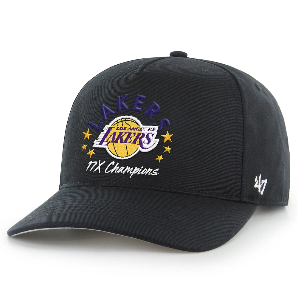 Men's '47 Black Los Angeles Lakers Champs Global Star Hitch Adjustable Hat