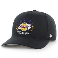 Men's '47 Black Los Angeles Lakers Champs Global Star Hitch Adjustable Hat