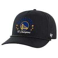 Men's '47 Black Golden State Warriors Champs Global Star Hitch Adjustable Hat