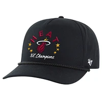 Men's '47 Black Miami Heat Champs Global Star Hitch Adjustable Hat