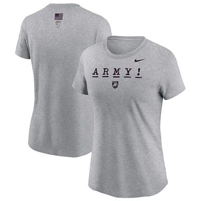 Women's Nike Gray Army Black Knights 2024 Rivalry Collection Army! T-Shirt