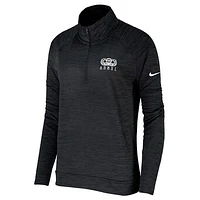 Women's Nike Black Army Black Knights 2024 Rivalry Collection Pacer Performance Quarter-Zip Jacket