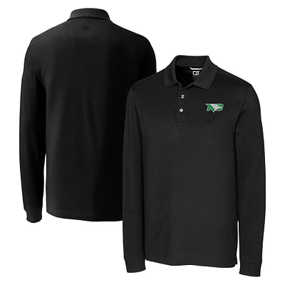 Men's Cutter & Buck North Dakota Advantage Tri-Blend Pique Long Sleeve DryTec Polo