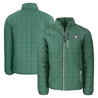 Men's Cutter & Buck  Hunter Green North Dakota Rainier PrimaLoft Eco Insulated Full-Zip Puffer Jacket