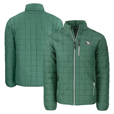 Men's Cutter & Buck  Hunter Green North Dakota Rainier PrimaLoft Eco Insulated Full-Zip Puffer Jacket