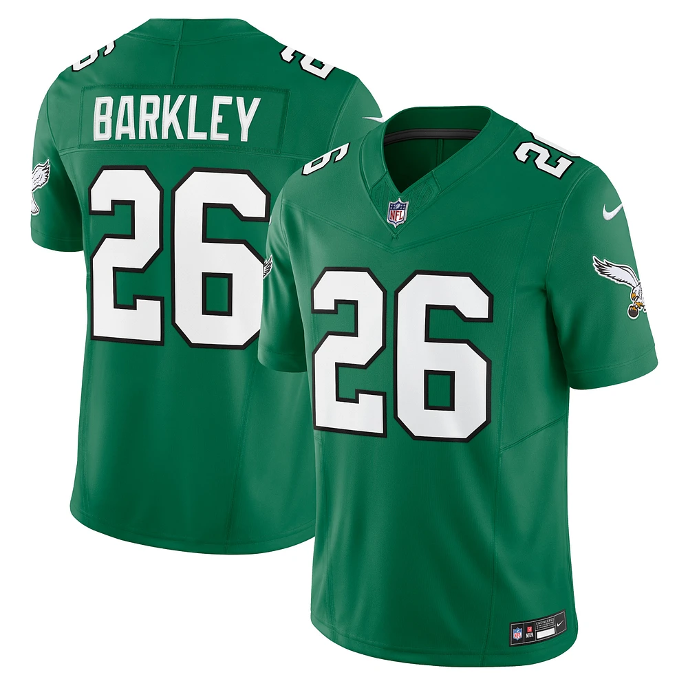 Men's Nike Saquon Barkley Kelly Green Philadelphia Eagles Alternate Vapor F.U.S.E. Limited Jersey