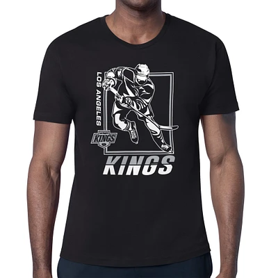 Men's Starter Black Los Angeles Kings Player Grid T-Shirt
