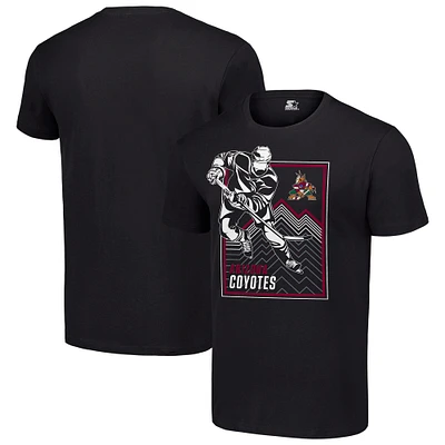 Men's Starter Black Arizona Coyotes Player Grid T-Shirt