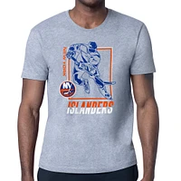 Men's Starter Heather Gray New York Islanders Player Grid T-Shirt