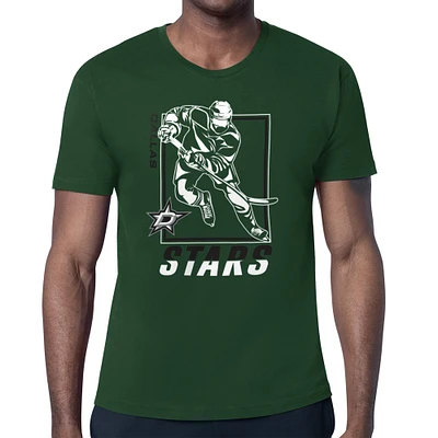Men's Starter Green Dallas Stars Player Grid T-Shirt
