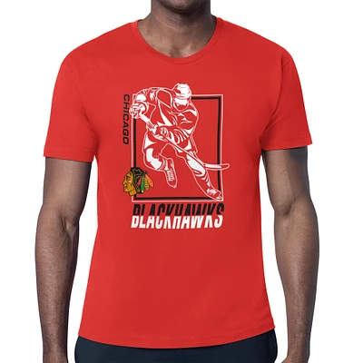 Men's Starter Chicago Blackhawks Player Grid T-Shirt