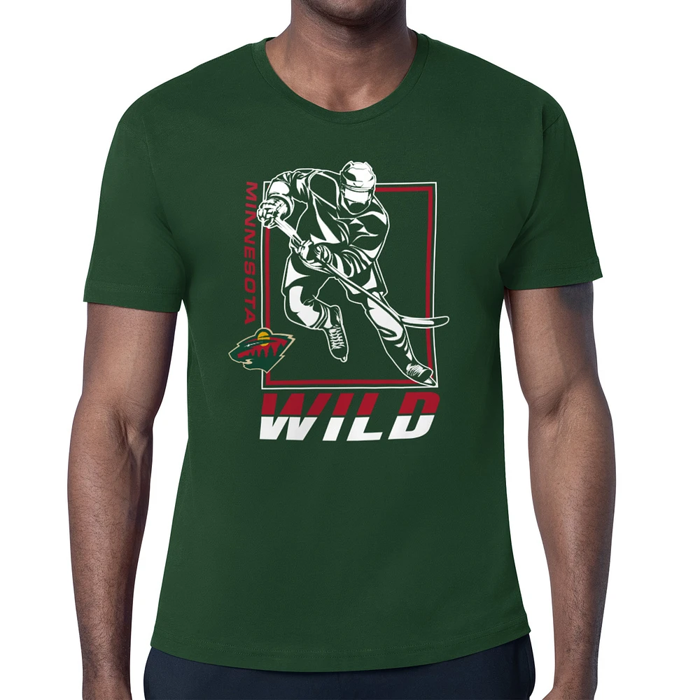 Men's Starter Minnesota Wild Player Grid T-Shirt