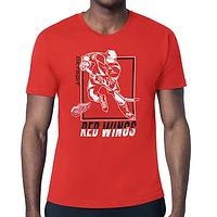 Men's Starter Red Detroit Wings Player Grid T-Shirt