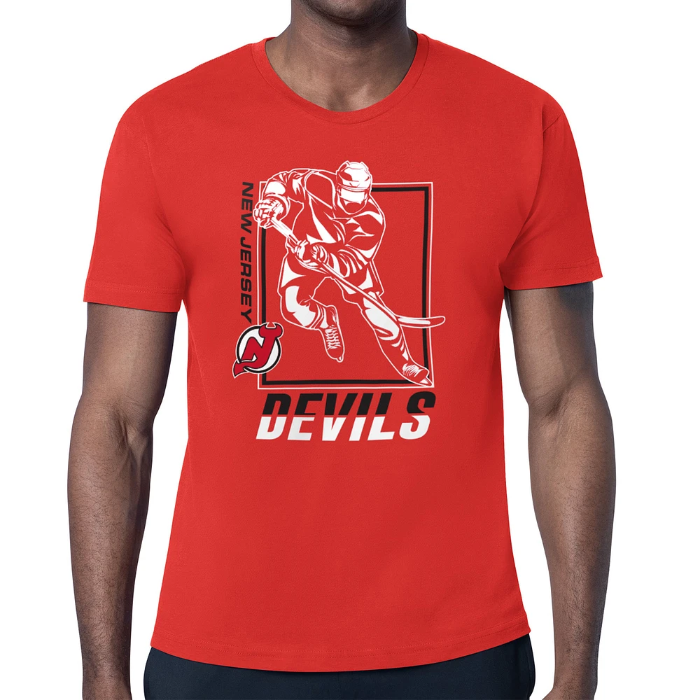 Men's Starter New Jersey Devils Player Grid T-Shirt