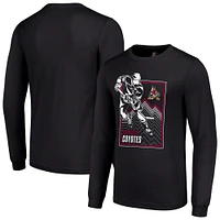 Men's Starter Black Arizona Coyotes Player Grid Long Sleeve T-Shirt
