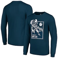 Men's Starter Blue Toronto Maple Leafs Player Grid Long Sleeve T-Shirt