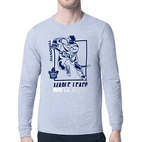 Men's Starter Heather Gray Toronto Maple Leafs Player Grid Long Sleeve T-Shirt