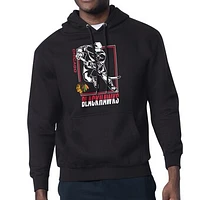 Men's Starter Black Chicago Blackhawks Player Grid Fleece Pullover Hoodie