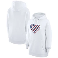 Women's G-III 4Her by Carl Banks  White Detroit Pistons Heart Pullover Hoodie