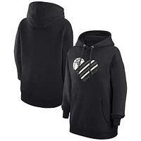 Women's G-III 4Her by Carl Banks  Black Milwaukee Bucks Heart Pullover Hoodie