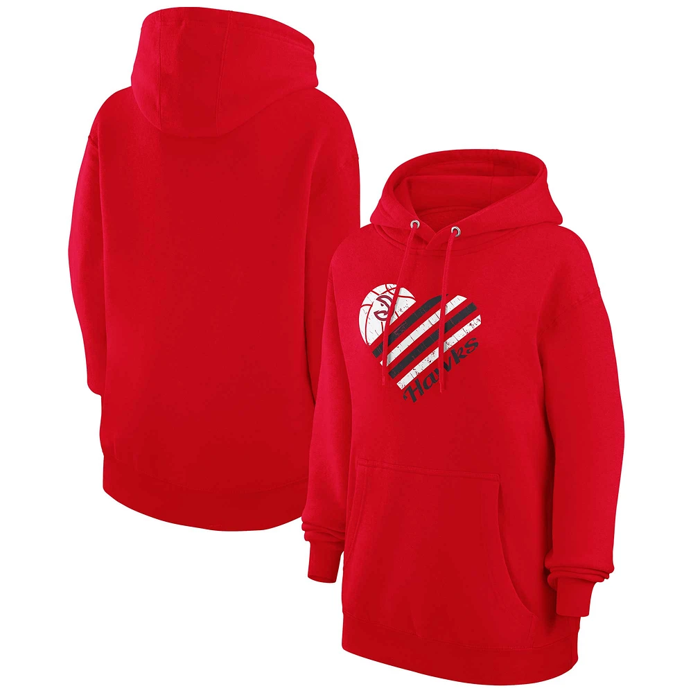 Women's G-III 4Her by Carl Banks Atlanta Hawks Heart Pullover Hoodie