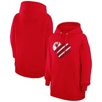 Women's G-III 4Her by Carl Banks Chicago Bulls Heart Pullover Hoodie