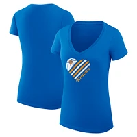 Women's G-III 4Her by Carl Banks New York Knicks Heart V-Neck T-Shirt