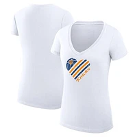 Women's G-III 4Her by Carl Banks New York Knicks Heart V-Neck T-Shirt
