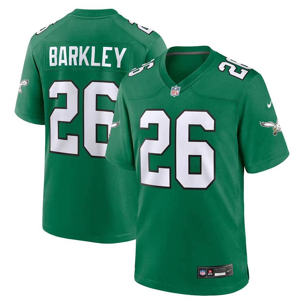 Men's Nike Saquon Barkley  Kelly Green Philadelphia Eagles Alternate Game Jersey