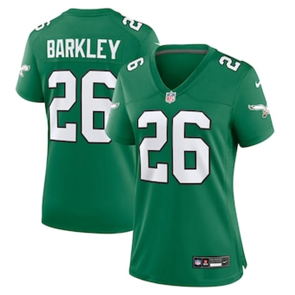 Women's Nike Saquon Barkley  Kelly Green Philadelphia Eagles Alternate Game Jersey