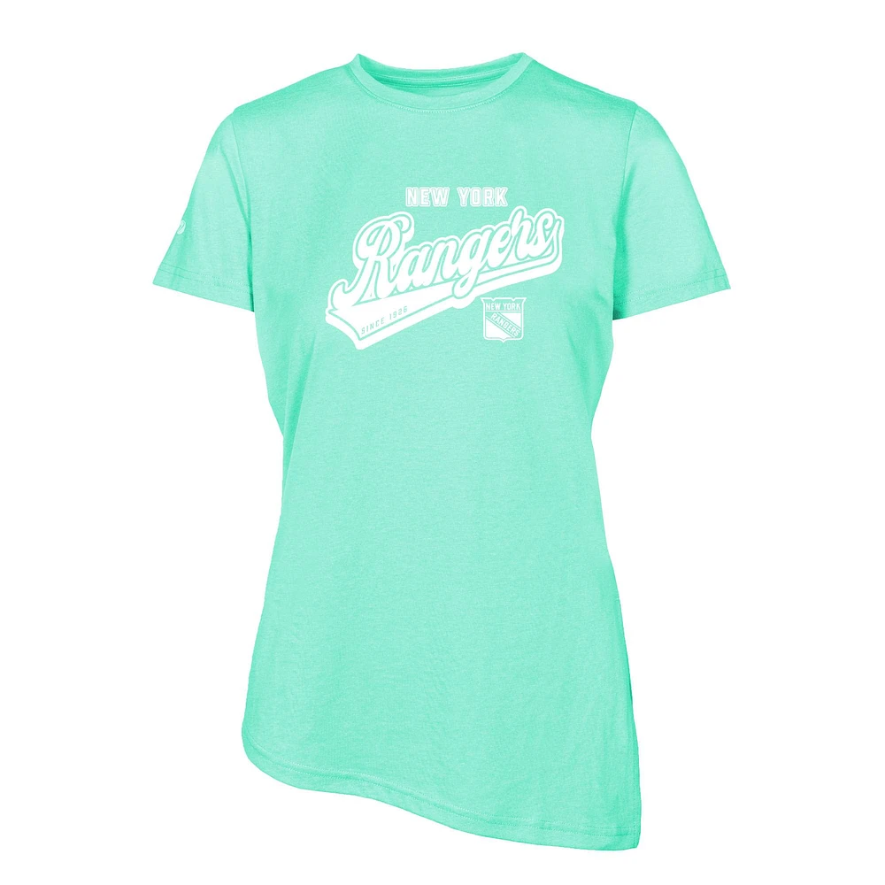 Women's Levelwear Mint New York Rangers Birch Sweep T-Shirt