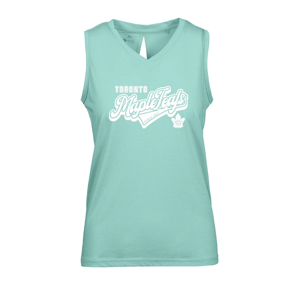 Women's Levelwear Mint Toronto Maple Leafs Paisley Sweep V-Neck Tank Top