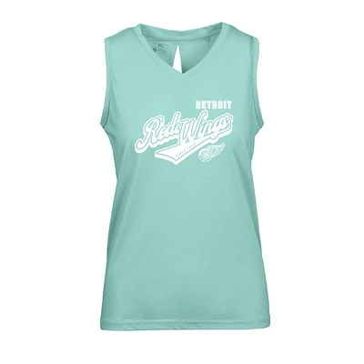 Women's Levelwear Mint Detroit Red Wings Paisley Sweep V-Neck Tank Top