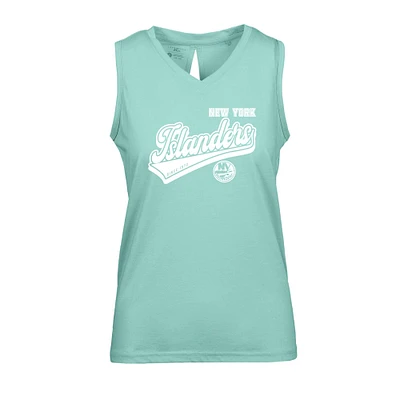 Women's Levelwear Mint New York Islanders Paisley Sweep V-Neck Tank Top
