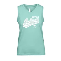 Women's Levelwear Mint Buffalo Sabres Paisley Sweep V-Neck Tank Top