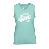 Women's Levelwear Mint Pittsburgh Penguins Paisley Sweep V-Neck Tank Top