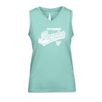 Women's Levelwear Mint Pittsburgh Penguins Paisley Sweep V-Neck Tank Top