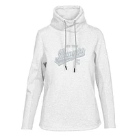 Women's Levelwear Oatmeal New York Rangers Loop Sweep Pullover Hoodie