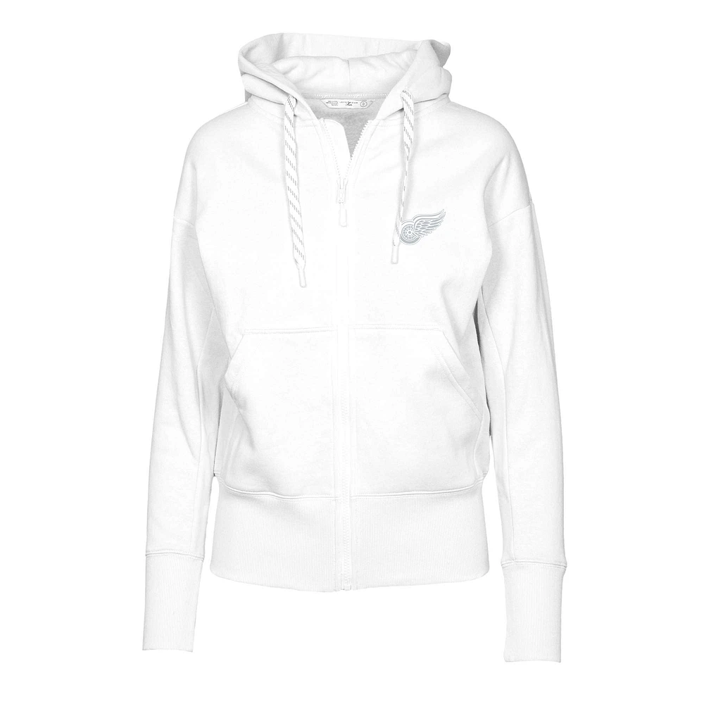 Women's Levelwear White Detroit Red Wings Gardinia Core Full-Zip Hoodie Jacket