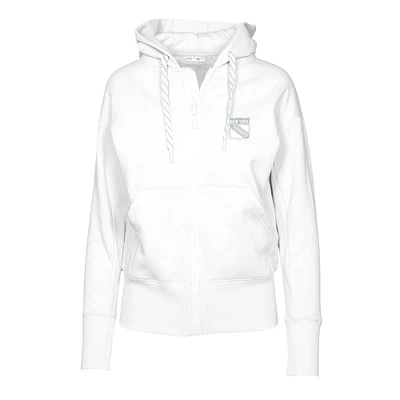 Women's Levelwear White New York Rangers Gardinia Core Full-Zip Hoodie Jacket