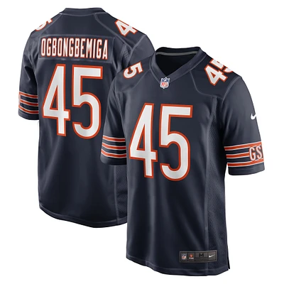 Men's Nike Amen Ogbongbemiga  Navy Chicago Bears Game Jersey