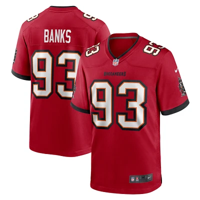 Men's Nike Eric Banks  Red Tampa Bay Buccaneers Game Jersey