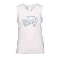 Women's Levelwear White Washington Wizards Paisley Sweep V-Neck Tank Top