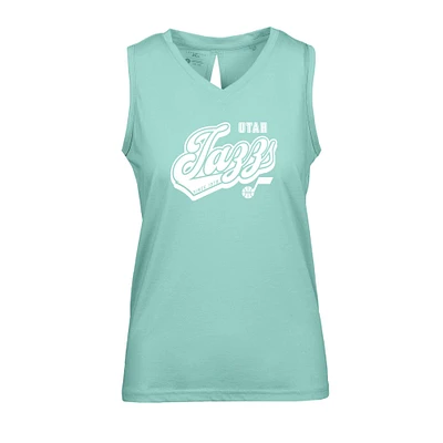 Women's Levelwear Mint Utah Jazz Paisley Sweep V-Neck Tank Top