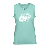 Women's Levelwear Mint Utah Jazz Paisley Sweep V-Neck Tank Top