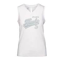 Women's Levelwear White Atlanta Hawks Paisley Sweep V-Neck Tank Top