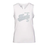 Women's Levelwear White Atlanta Hawks Paisley Sweep V-Neck Tank Top